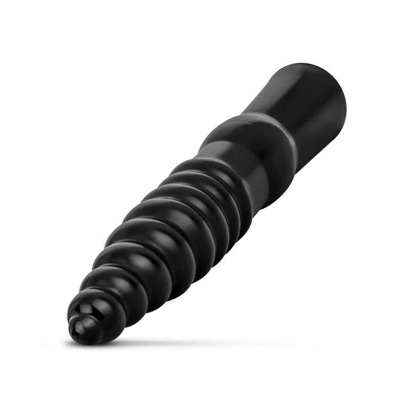 Фалоімітатор гігантський рельєфний All Black, чорний, 35 х 6.5 см - Изображение 2