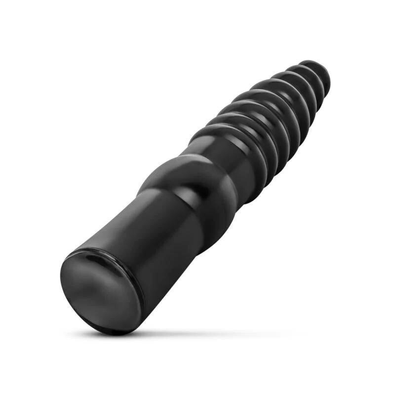 Фалоімітатор гігантський рельєфний All Black, чорний, 35 х 6.5 см - Изображение 1