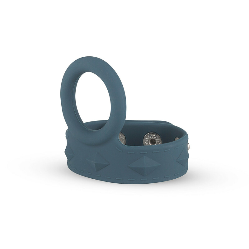 Подвійне ерекційне кільце Boners Cock  Ball Strap - S/M, сіре - Зображення 3