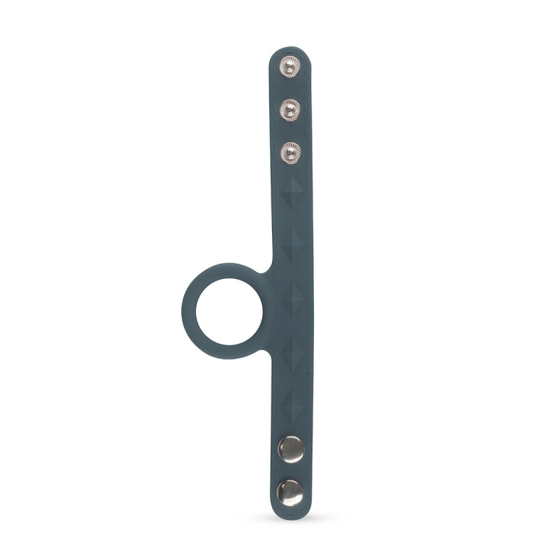 Подвійне ерекційне кільце Boners Cock  Ball Strap - S/M, сіре - Зображення 4