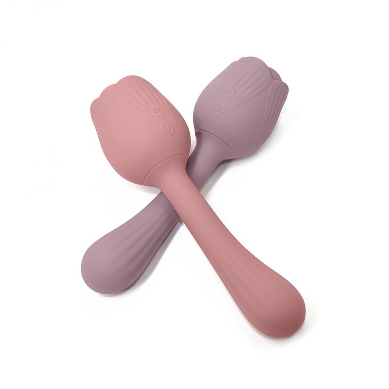 Вібратор подвійний Sweet Em Vibe Bird у вигляді тюльпана, з хвильовою стимуляцією, рожевий, 18.8 х 5.5 см - Зображення 8