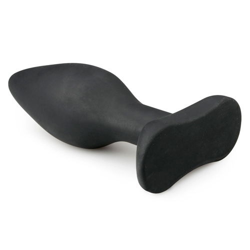 Анальна пробка силіконова Easytoys Large Black Silicone Buttplug, чорна, 14 х 4.5 см - Зображення 3