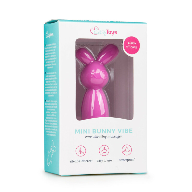 Вібратор для клітора у вигляді зайчика Mini Bunny Easytoys, силіконовий, рожевий - Изображение 1