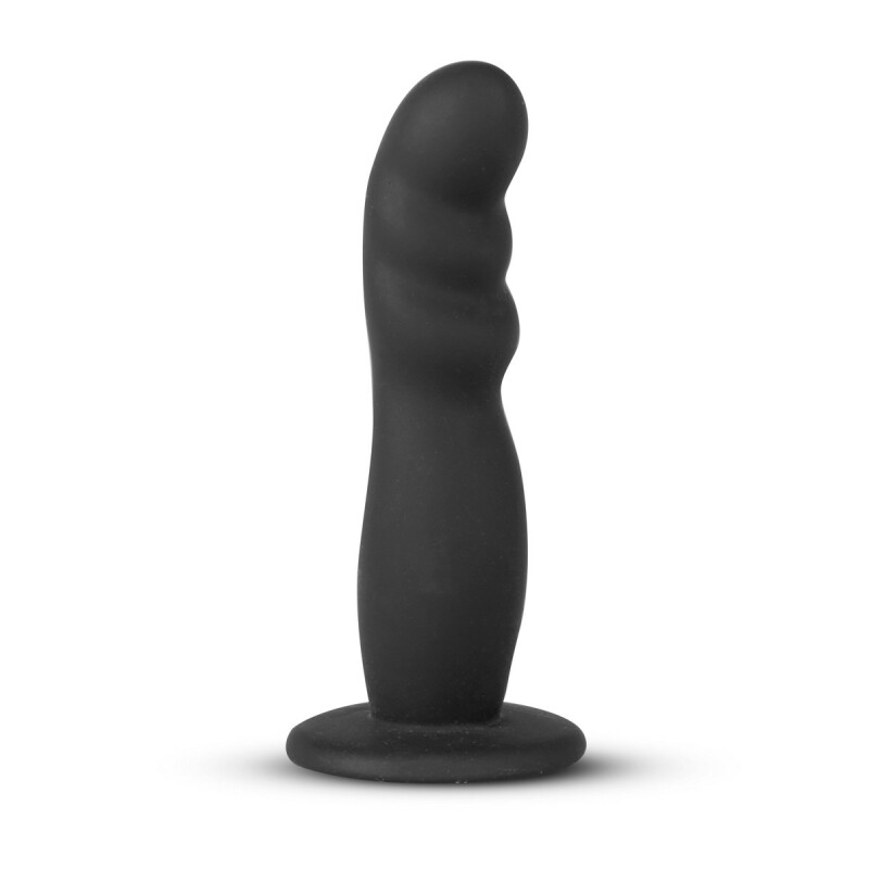 Страпон на ременях Easytoys з рельєфною насадкою, чорний, 13 х 3.1 см - Изображение 3