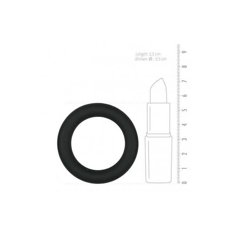 Чорне ерекційне кільце Silicone Cock Ring Medium - Зображення 1
