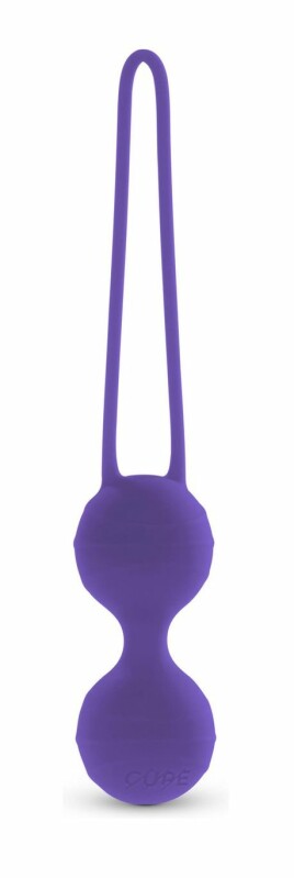 Вагінальні кульки Lusty Lady Cupe, силіконові, фіолетові, 2 х 40 г - Зображення 1