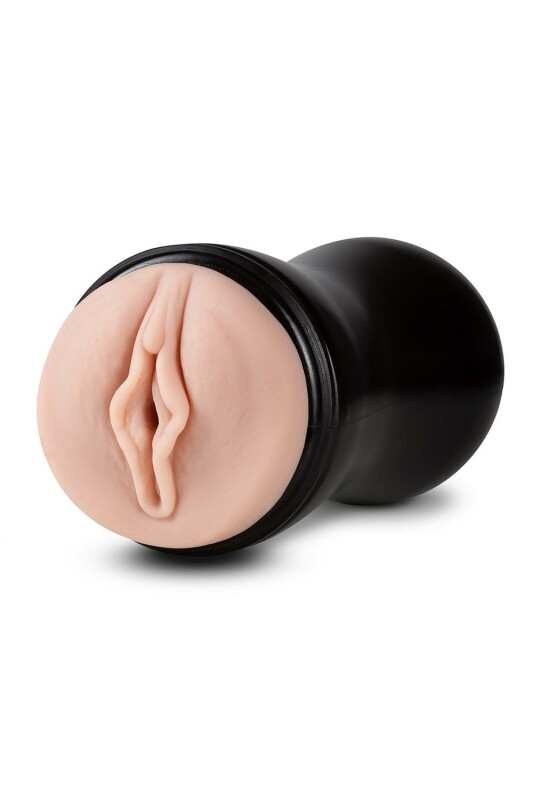 Мастурбатор вагіна в колбі Soft &amp; Wet Blush, самозмащувальний, чорний, 18.5 х 8 см