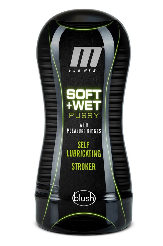Мастурбатор вагіна в колбі Soft & Wet Blush, самозмащувальний, чорний, 18.5 х 8 см - Зображення 1