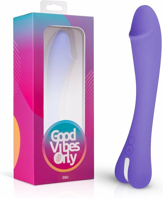 Вібратор для точки G Gili Good Vibes Only, силіконовий, фіолетовий, 22 х 3.7 см