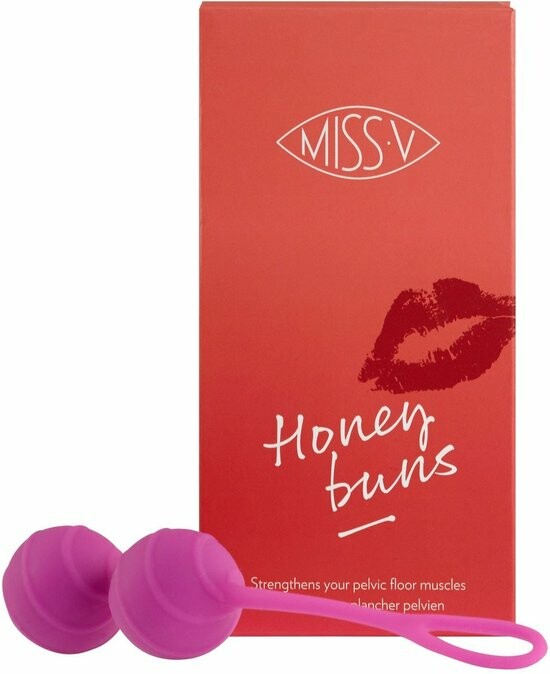Вагінальні кульки Honeybuns Miss V, силіконові, фіолетові, 80 г