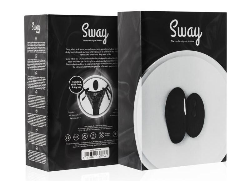 Вібратор у трусики Sway Vibes No. 3, з дистанційним пультом, силіконовий, чорний - Зображення 1
