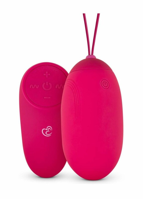 Віброяйце XL Easytoys, з дистанційним пультом, силіконове, рожеве, 8 х 3.8 см