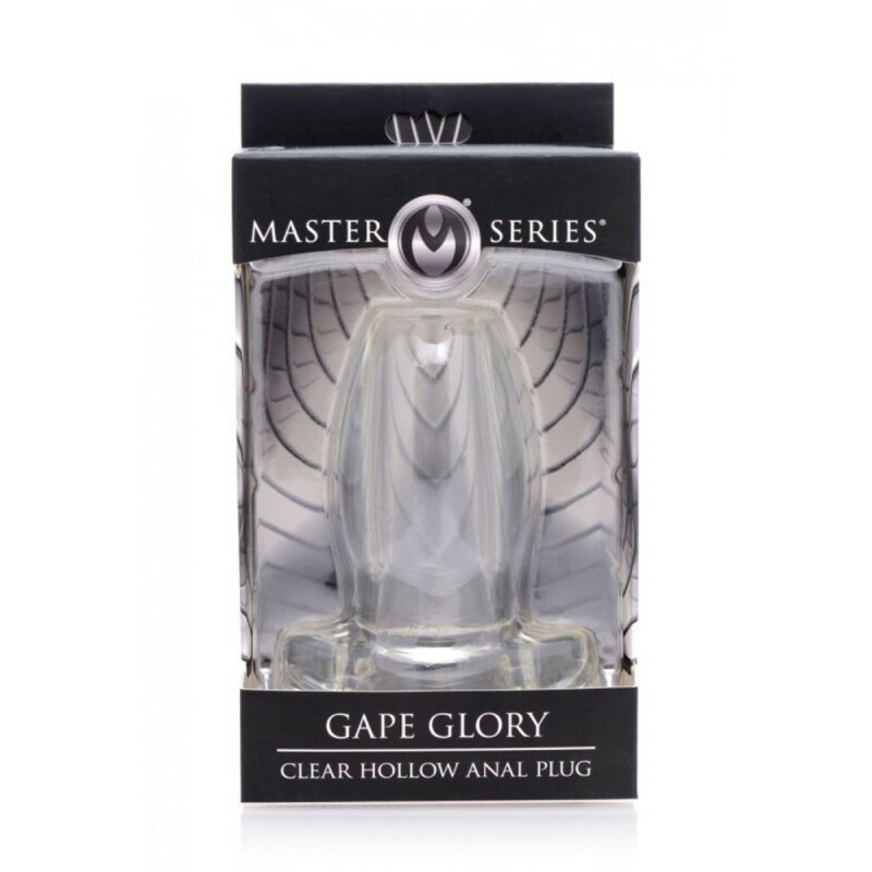 Анальна пробка з тунелем Gape Glory Master Series, прозора, 9.9 х 4.8 см - Зображення 1