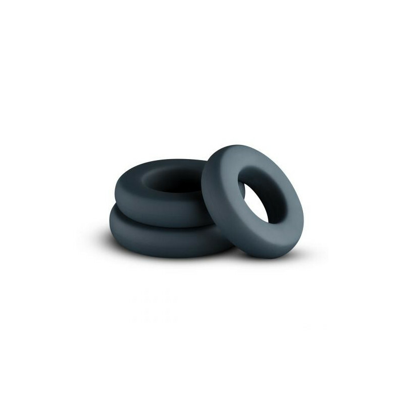 Набір ерекційних кілець Boners Large Cock Ring Set, сірий - Изображение 1