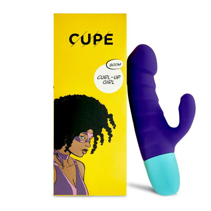 Вібратор-кролик Curl-up Girl Cupe, силіконовий, фіолетовий, 17.4 х 3.5 см
