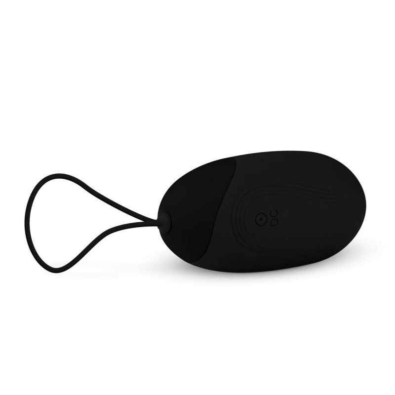 Віброяйце XL Easytoys, з дистанційним пультом, силіконове, чорне, 8 х 3.8 см - Зображення 2