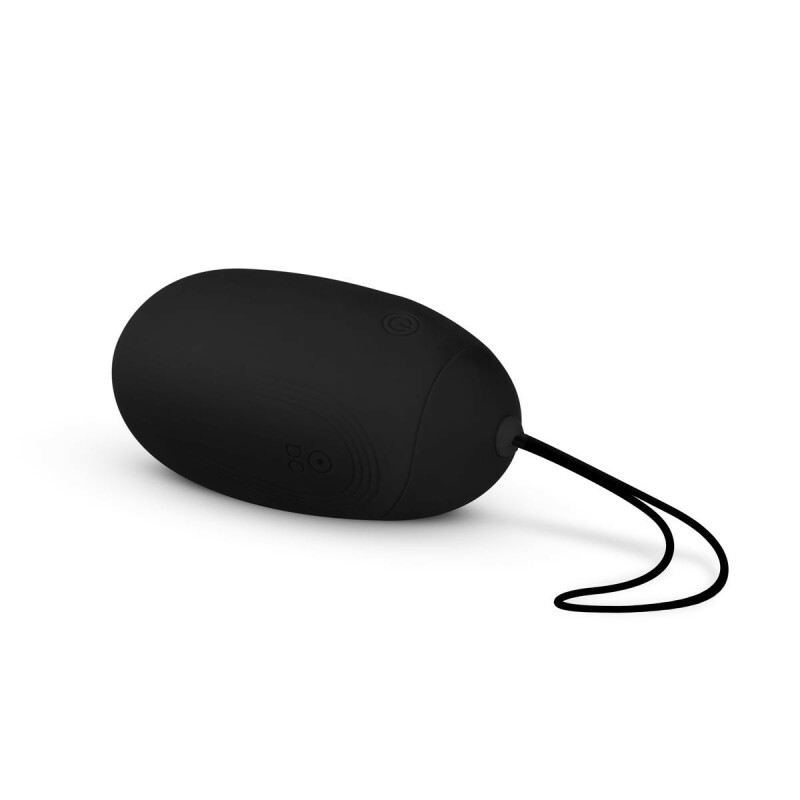 Віброяйце XL Easytoys, з дистанційним пультом, силіконове, чорне, 8 х 3.8 см - Зображення 3