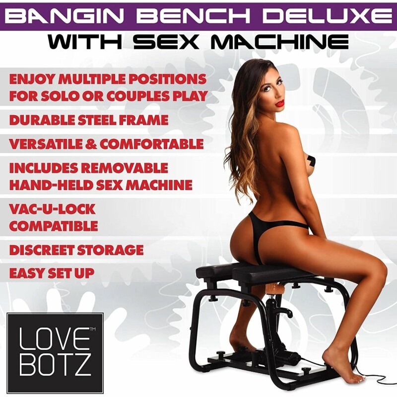 Стілець для сексу з секс-машиною Deluxe Bangin' XR Brands, чорного кольору - Зображення 8