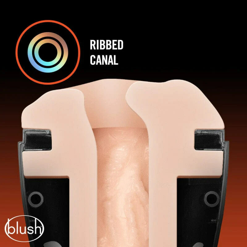 Мастурбатор реалістичний у колбі M for Men Torch Thrill бежевий, 24.1 см - Изображение 4
