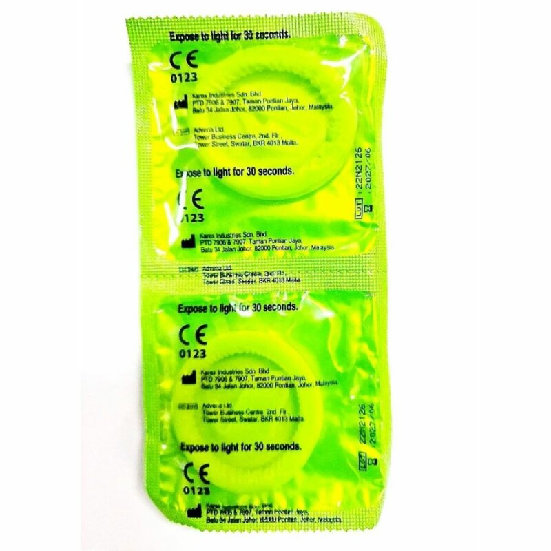 Презерватив Pasante Glow Condoms світиться в темряві, 53 мм, 1 шт - Зображення 1