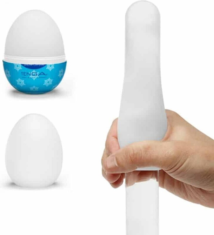 Мастурбатор яйце з рельєфом Tenga Snow Crystal, білий, 49 х 49 х 61 мм - Зображення 2