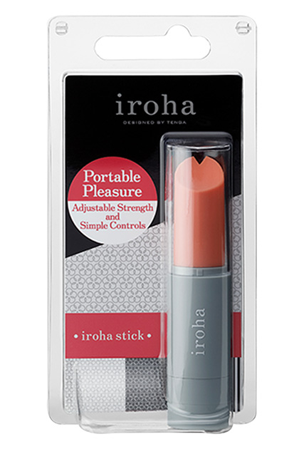 Вібропуля у вигляді помади Iroha Stick Tenga, медичний силікон, помаранчева з сірим - Изображение 1
