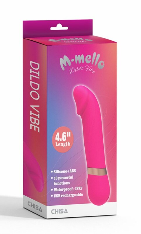 Міні вібратор Dildo Vibe Chisa, силіконовий, рожевий, 11.7 х 2.7 см - Изображение 1