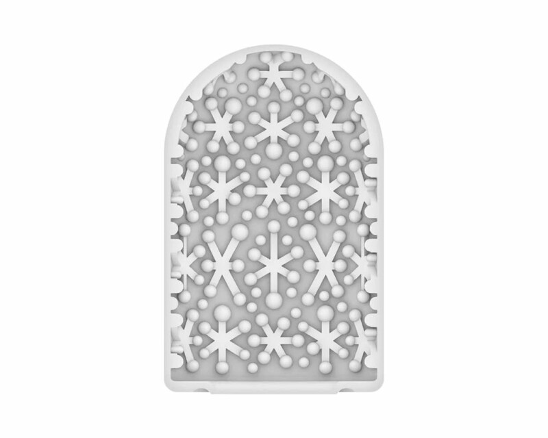 Міні мастурбатор нереалістичний Tenga Pocket Spark Beads, з рельєфом, білий, 7.5 х 5.5 см - Зображення 5
