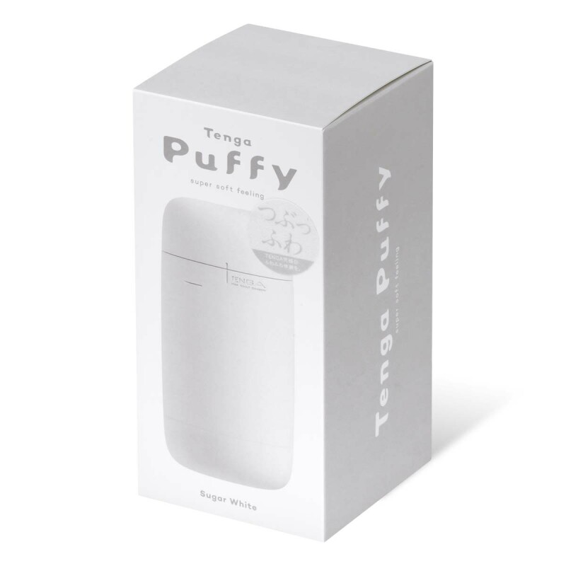 Мастурбатор нереалістичний Tenga Puffy Sugar White, рельєфний, бежевий, 15 х 4.5 см - Изображение 2
