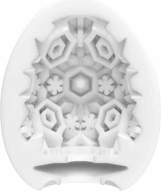 Мастурбатор яйце з рельєфом Tenga Snow Crystal, білий, 49 х 49 х 61 мм - Зображення 1
