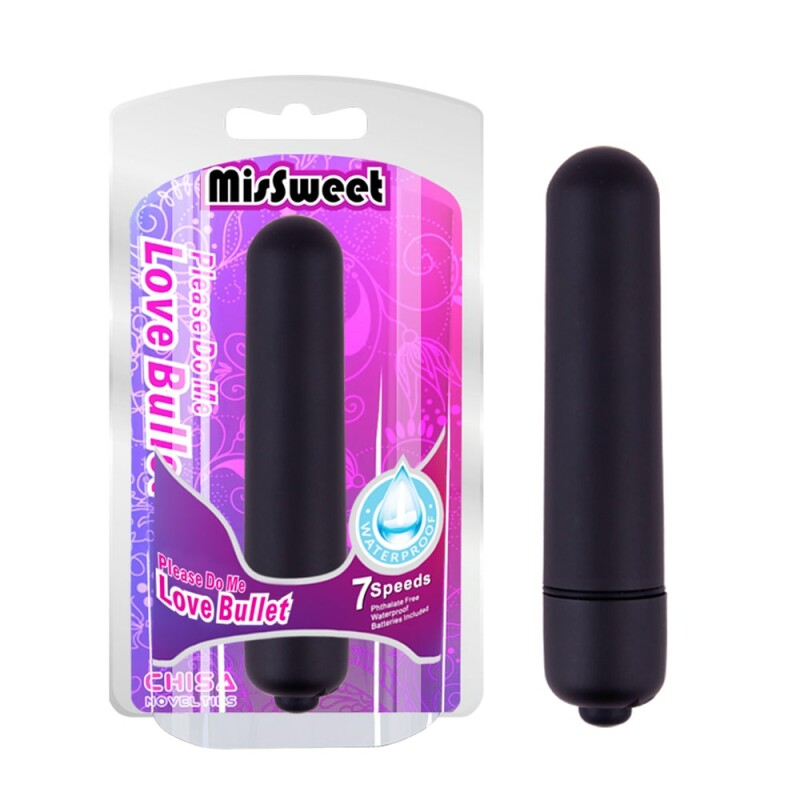 Вібропуля з 7 швидкостями MisSweet CHISA, чорна, 8.1 х 1.8 см