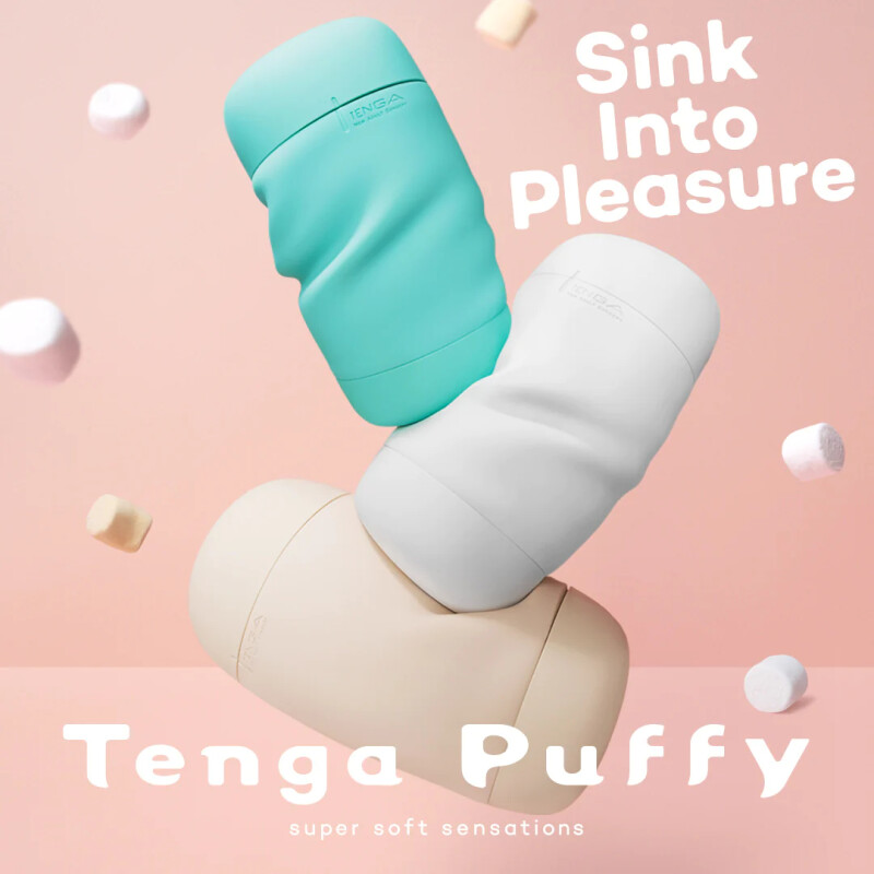 Мастурбатор нереалістичний Tenga Puffy Latte Brown, рельєфний, бежевий, 15 х 4.5 см - Зображення 7