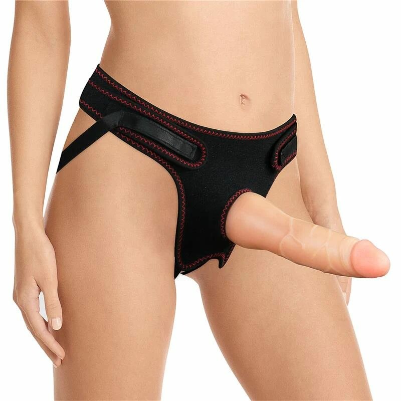 Страпон реалістичний на трусиках Lovetoy, бежевий, 19 х 5 см