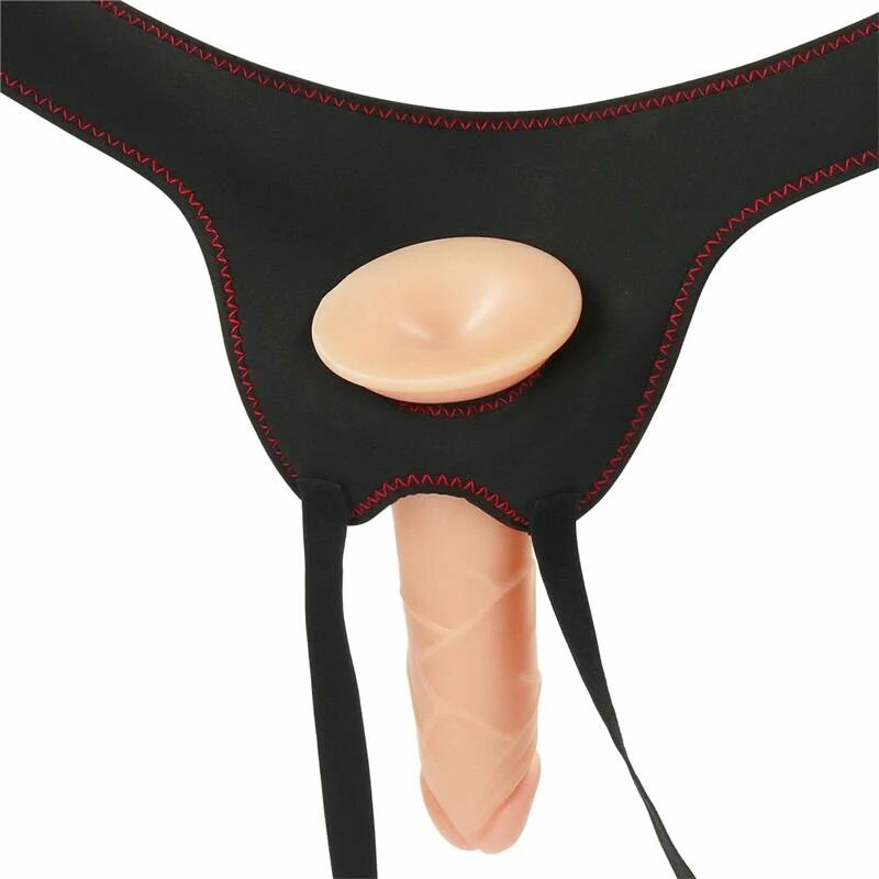 Страпон реалістичний на трусиках Lovetoy, бежевий, 19 х 5 см - Зображення 4