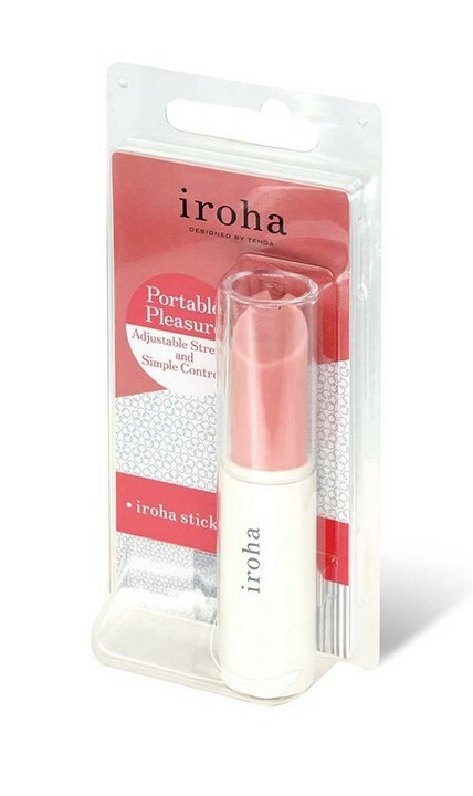 Вібропуля у вигляді помади Iroha Stick Tenga, медичний силікон, рожева з білим - Зображення 1