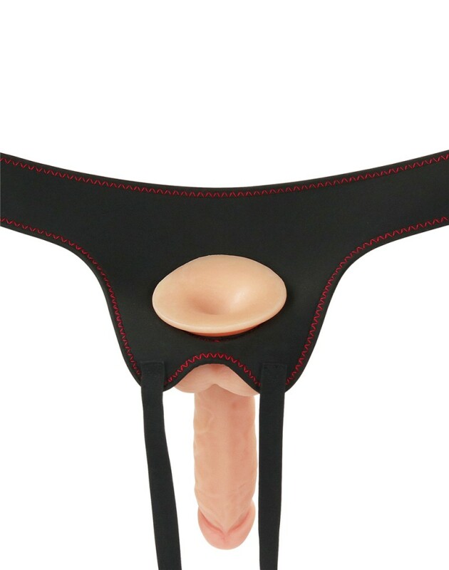 Страпон реалістичний на трусиках Lovetoy, бежевий, 18 х 3.6 см - Зображення 6
