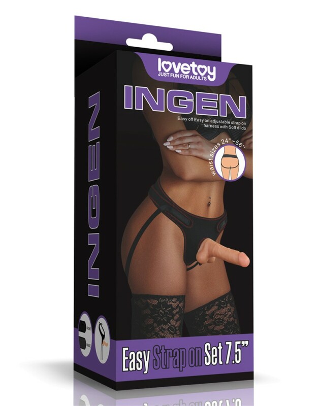 Страпон реалістичний на трусиках Lovetoy, бежевий, 18 х 3.6 см - Зображення 3