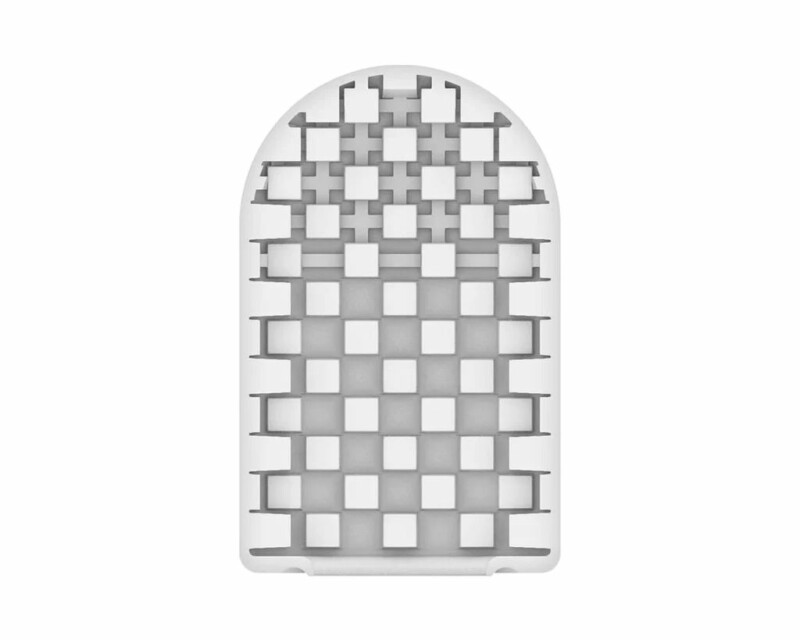 Міні мастурбатор нереалістичний Tenga Pocket Block Edge, з рельєфом, білий, 7.5 х 5.5 см - Изображение 5