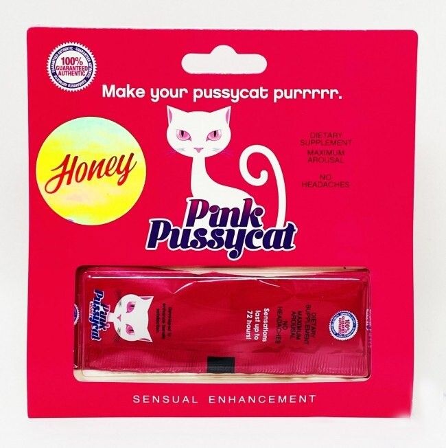 Збуджувальний препарат для жінок Pink Pussycat Honey, зі смаком меду, 1 шт.