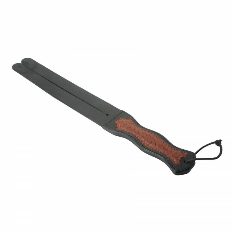 Тоуз (паддл) з роздвоєним кінчиком Strict Leather, шкіра, чорний, 44 см