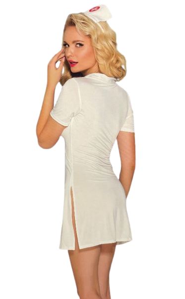 Костюм сексуальної медсестри S/M Sunspice, білий, 2 предмети - Изображение 1