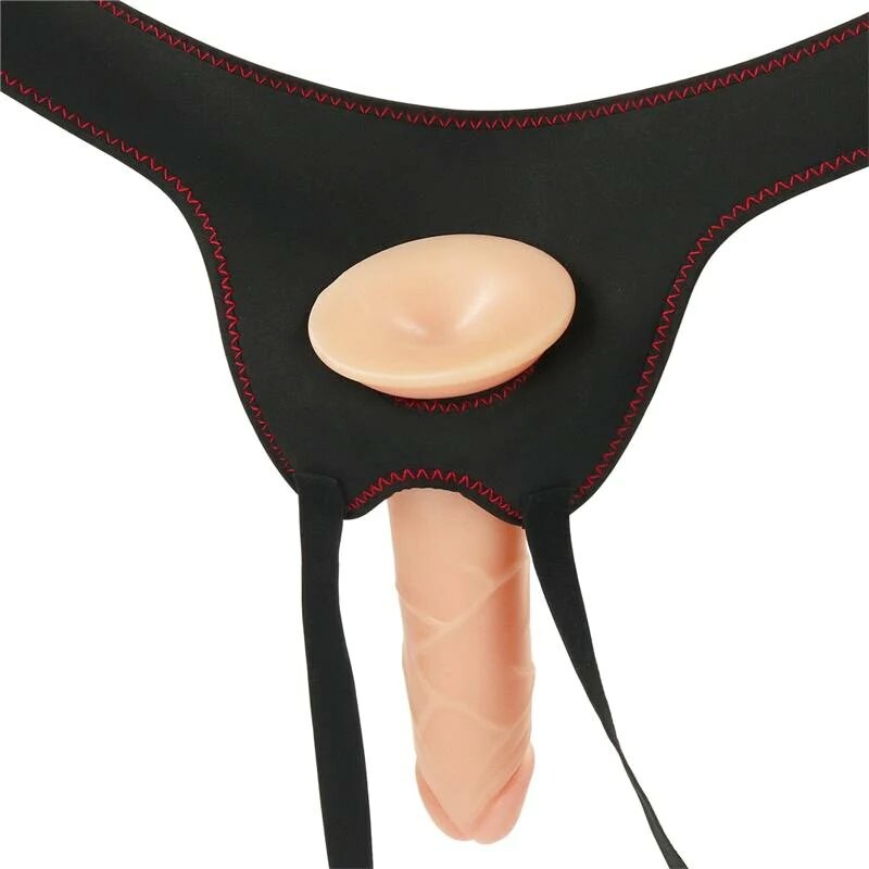 Страпон реалістичний з вібрацією 7.5 LoveToy Easy Strapon, 19 х 5 см - Зображення 3