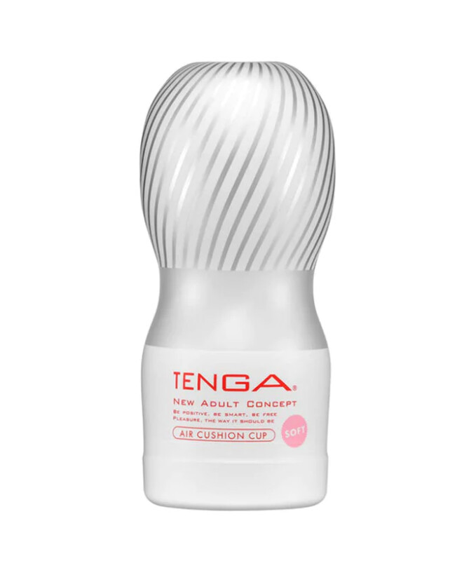 Мастубатор хай-тек рельєфний Tenga Air Flow Gentle, білий, 15.5 х 7 см