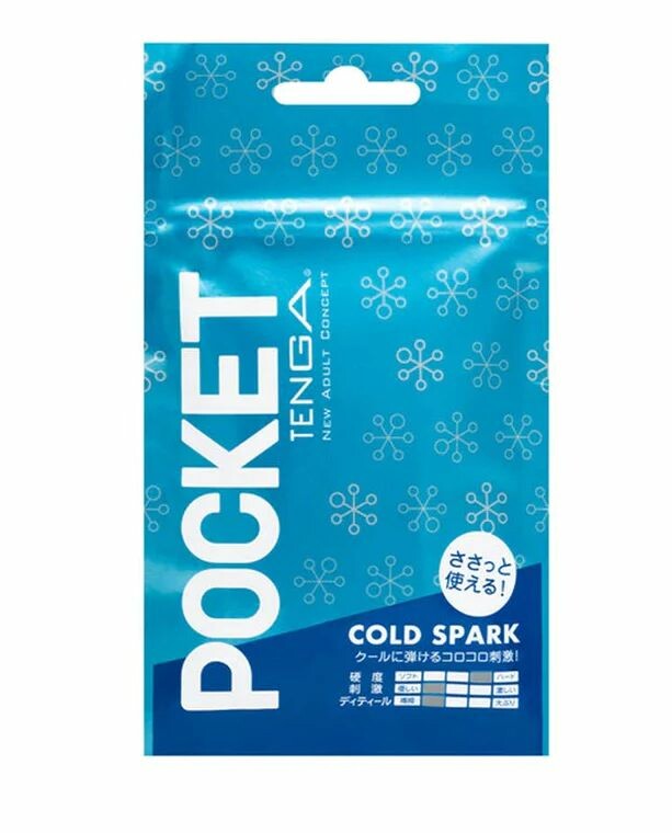 Міні мастурбатор нереалістичний Tenga Pocket Cold Spark, з рельєфом, білий, 7.5 х 5.5 см - Зображення 3
