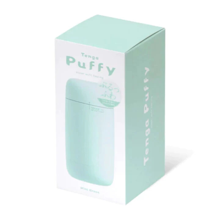 Мастурбатор нереалістичний Tenga Puffy Mint Green, рельєфний, м'ятний, 15 х 4.5 см - Изображение 2