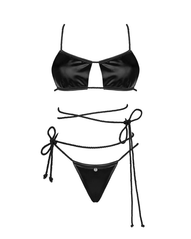 Комплект сексуальної білизни One Size Cordellis Obsessive, чорне - Изображение 2