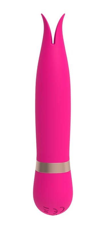 Вібратор для клітора Forked Vibe Chisa, силіконовий, рожевий, 13 х 2.6 см - Зображення 2