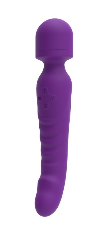 Вібратор-мікрофон двосторонній з підігрівом Pleasure Spreader Chisa, силіконовий, фіолетовий, 22 х 4.2 см