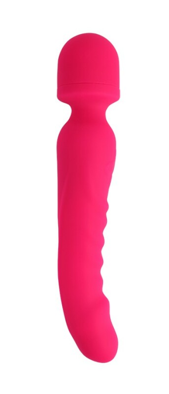 Вібратор-мікрофон двосторонній з підігрівом Pleasure Spreader Chisa, силіконовий, рожевий, 22 х 4.2 см