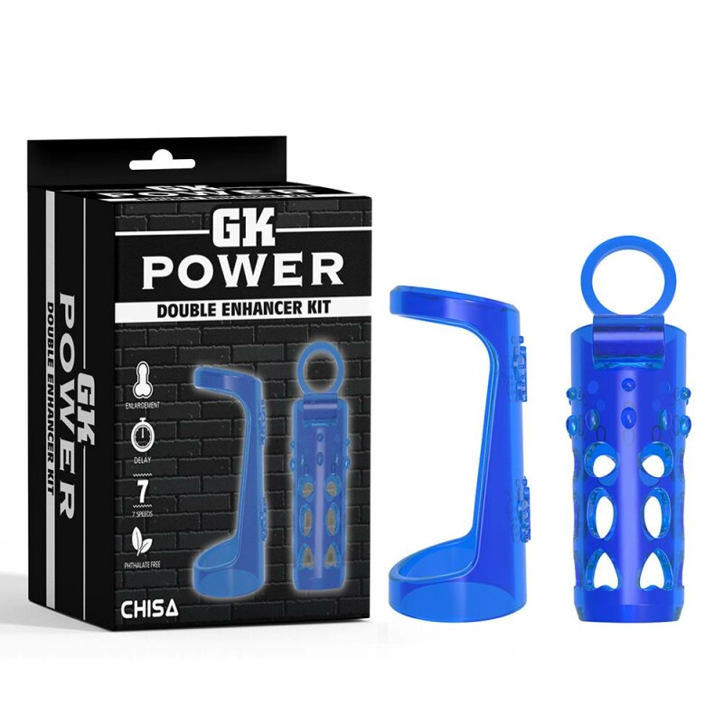 Набір насадок на член GK Power Chisa сині, 2 шт